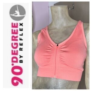 90° Degree By Reflex Front Zip Sports Bra
